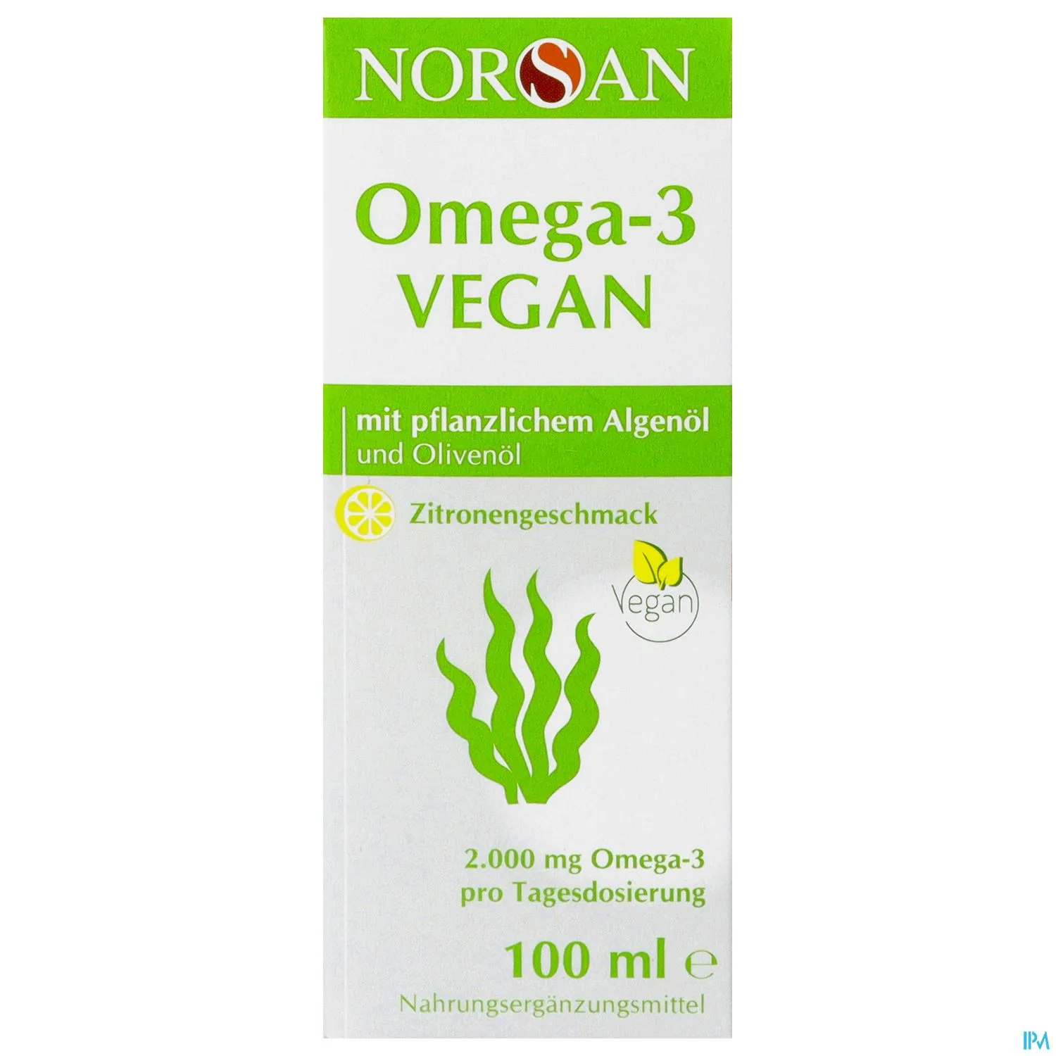 Omega -3 Norsan Oel Vegan Zitr.geschm.,hochd. 100ml