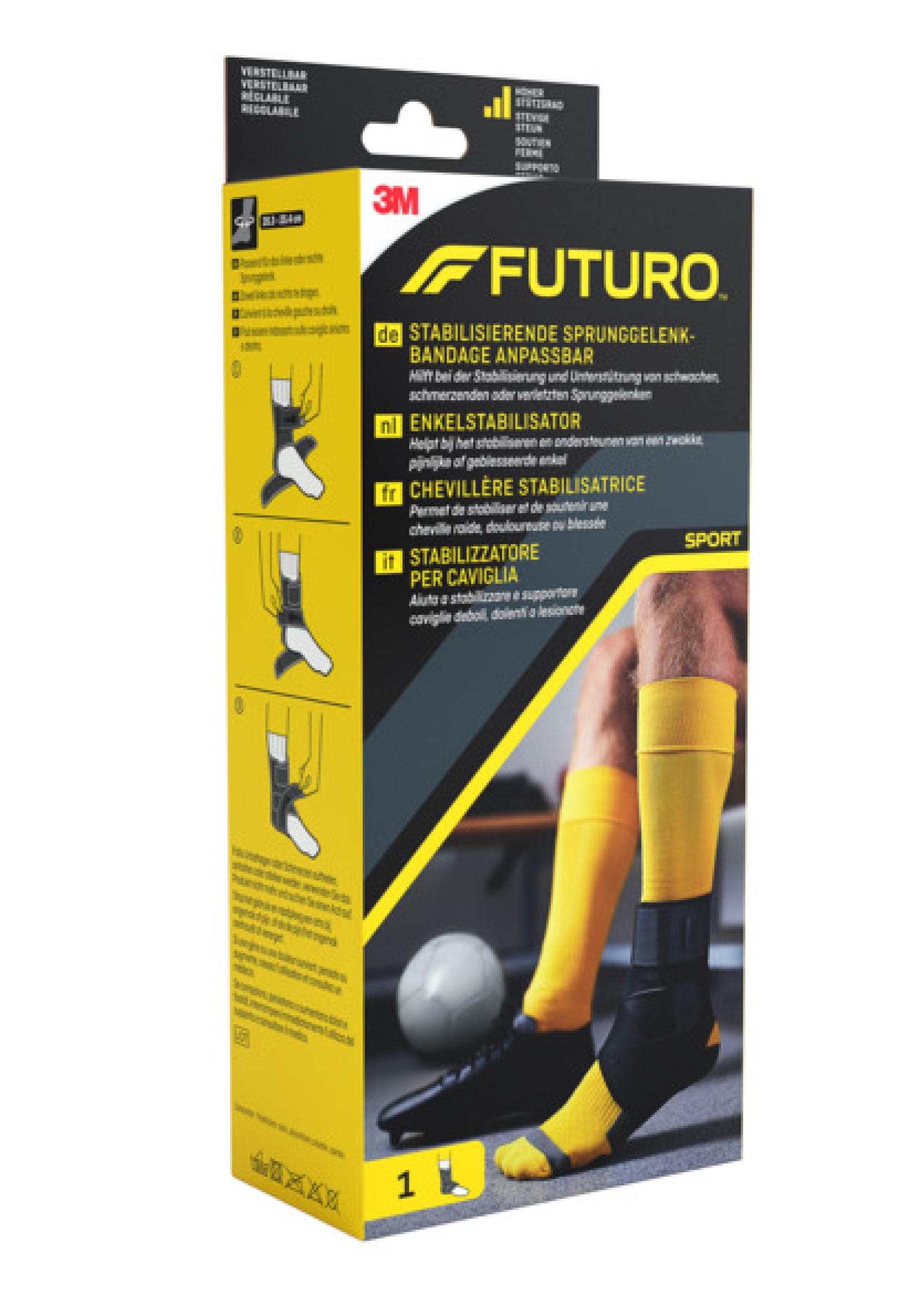 FUTURO™ Stabilisierende Sprunggelenk-Bandage anpassbar 46645, Verstellbar SPORT (20.3 - 25.4 cm)