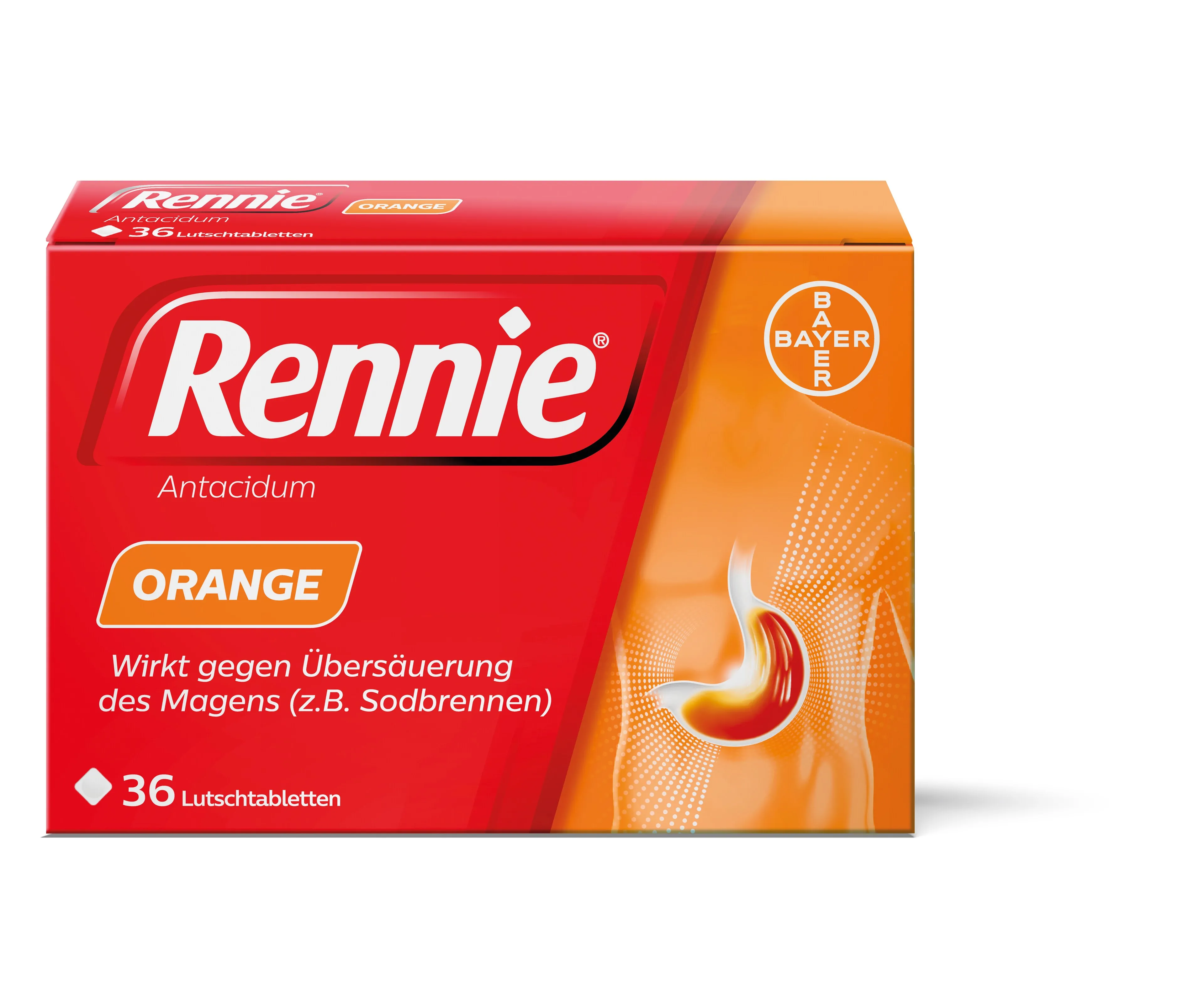 Rennie Antacidum Orange Lutschtabletten 36 Stück