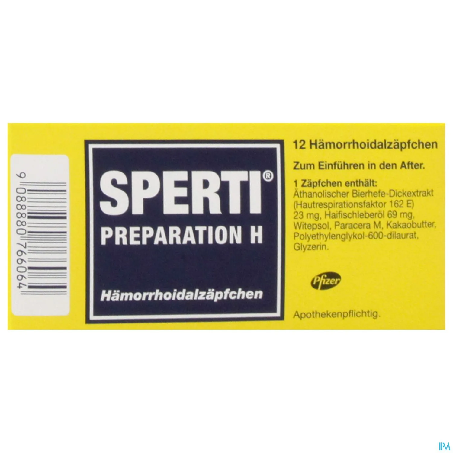 Sperti Preparation-h Haemorrhoidalsupp 12st