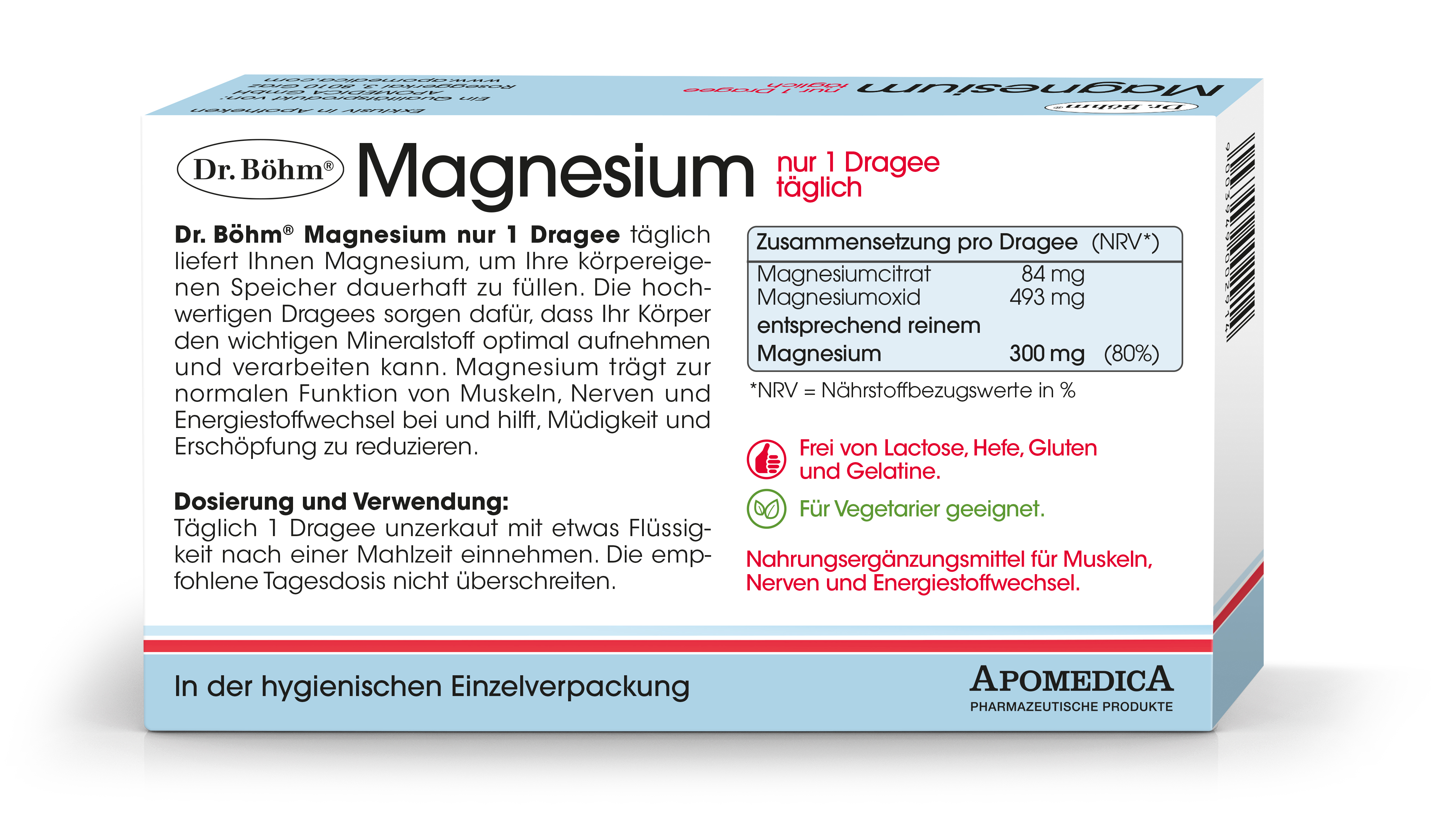 Dr. Böhm Magnesium nur 1 Dragee täglich