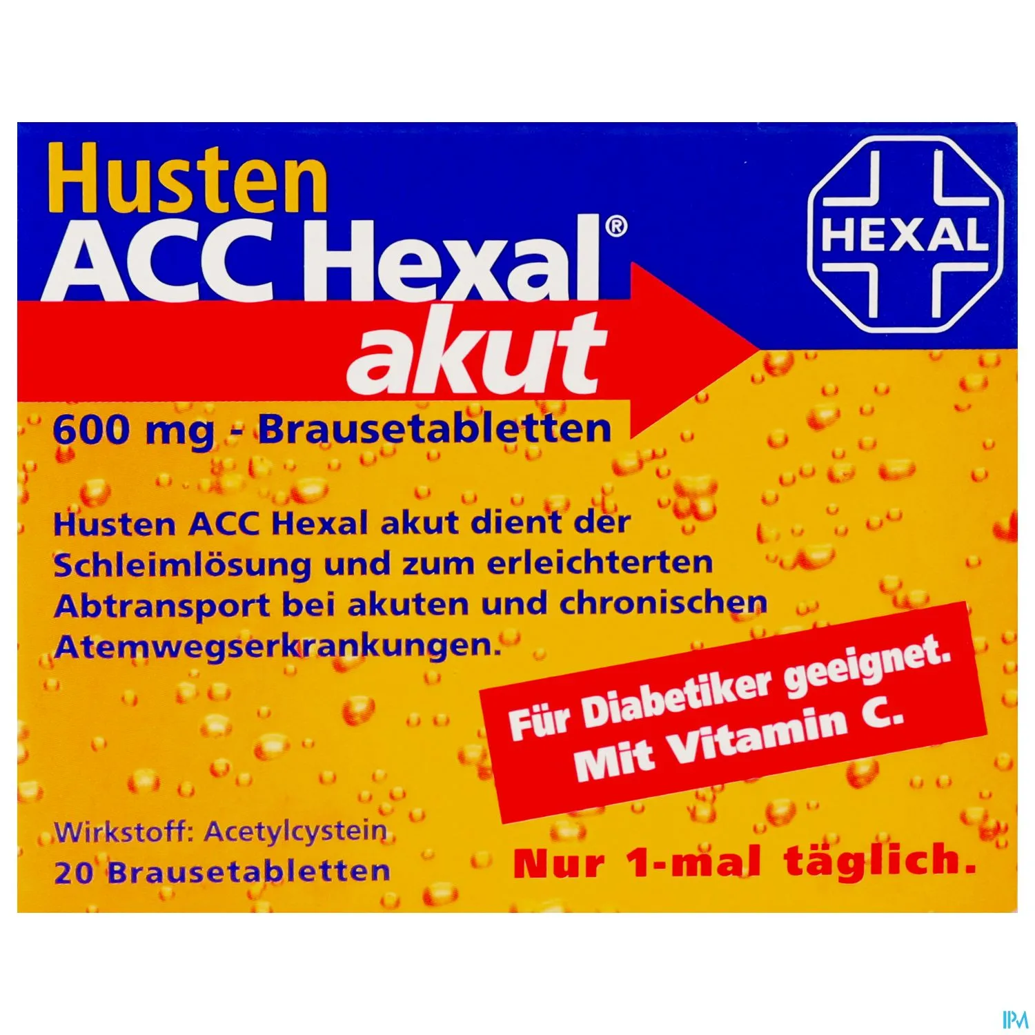 Husten ACC Hexal Brausetabletten 600mg 20 Stück