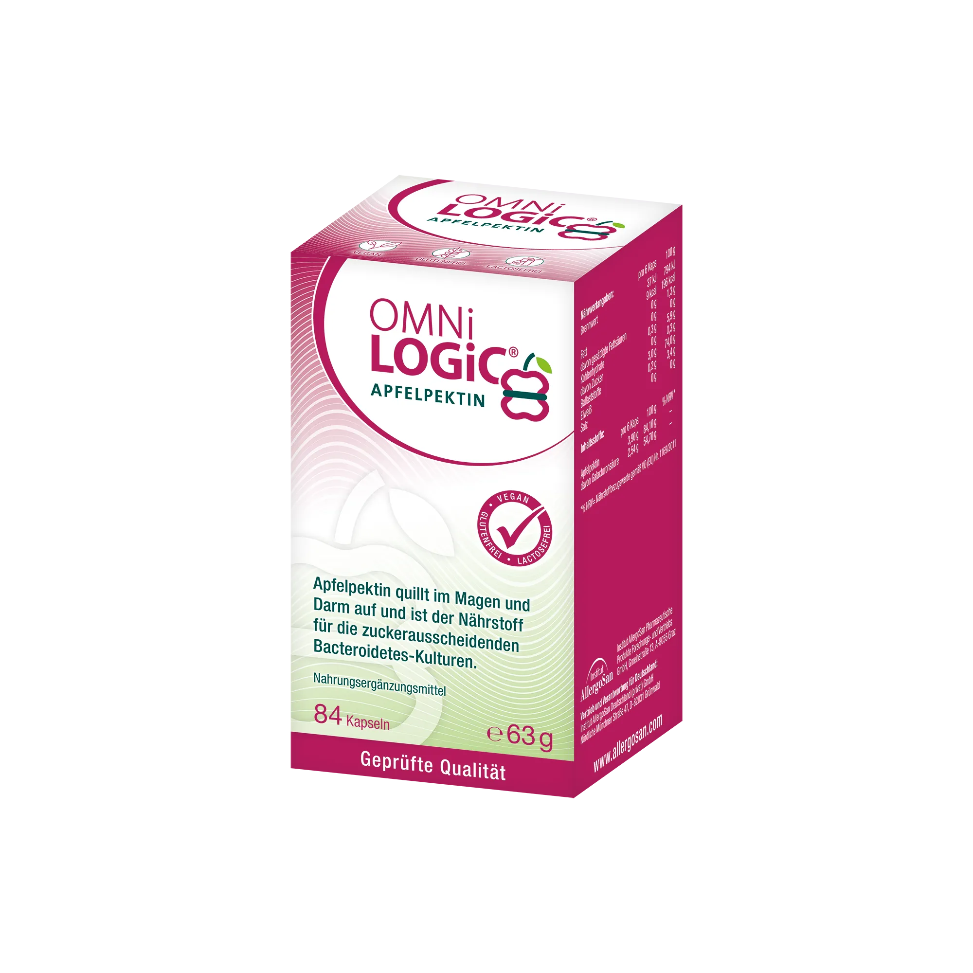 OMNi-LOGiC® Apfelpektin, 84 Kapseln