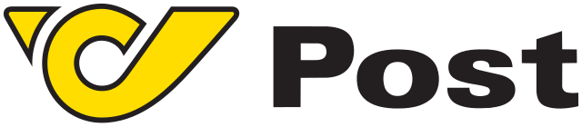 Logo der Österreichischen Post mit stilisiertem Posthorn in Gelb und dem Schriftzug „Post“