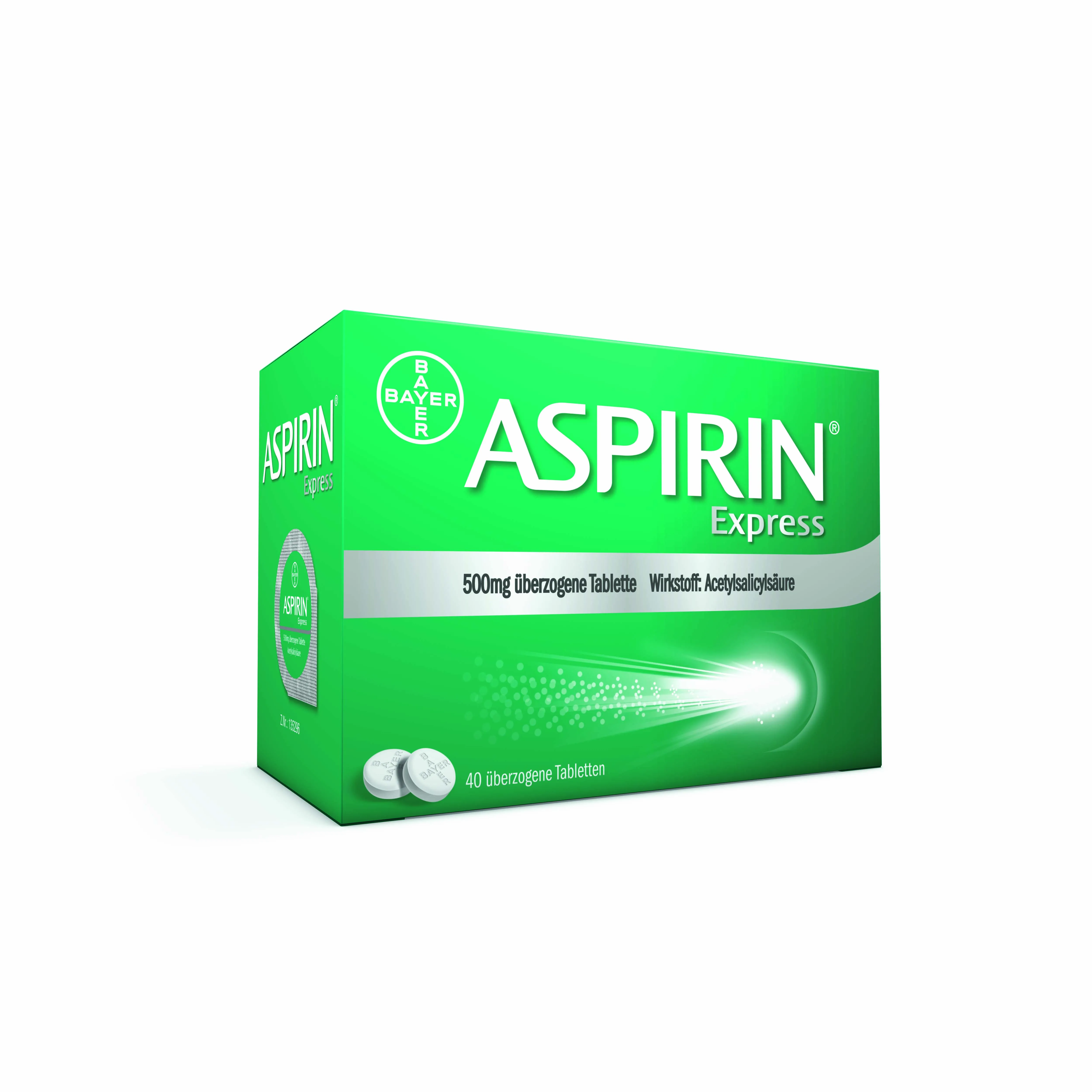 Aspirin Express überzogene Tabletten 500mg 40 Stüc...