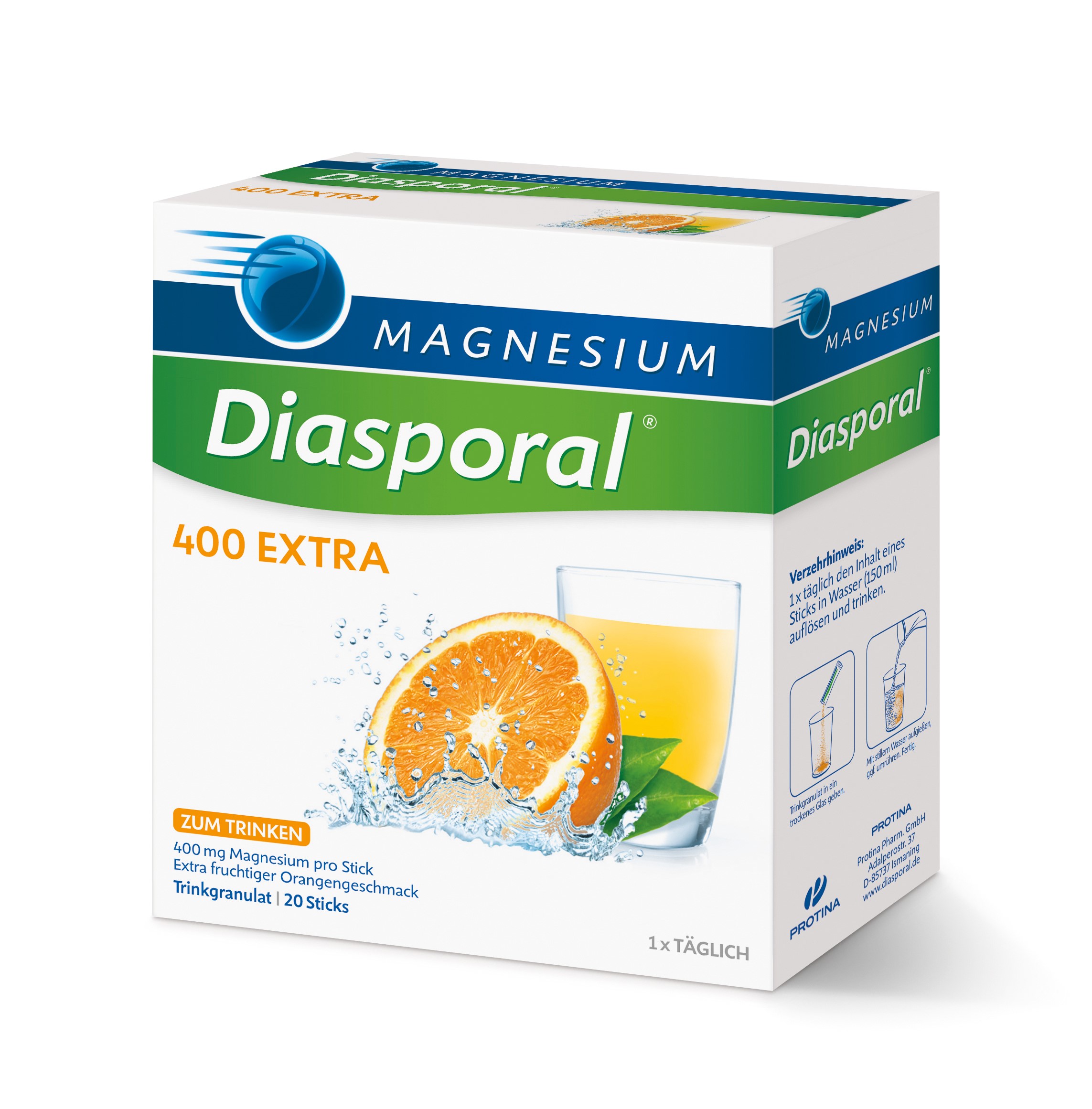 Magnesium Diasporal 400; EXTRA Trinkgranulat