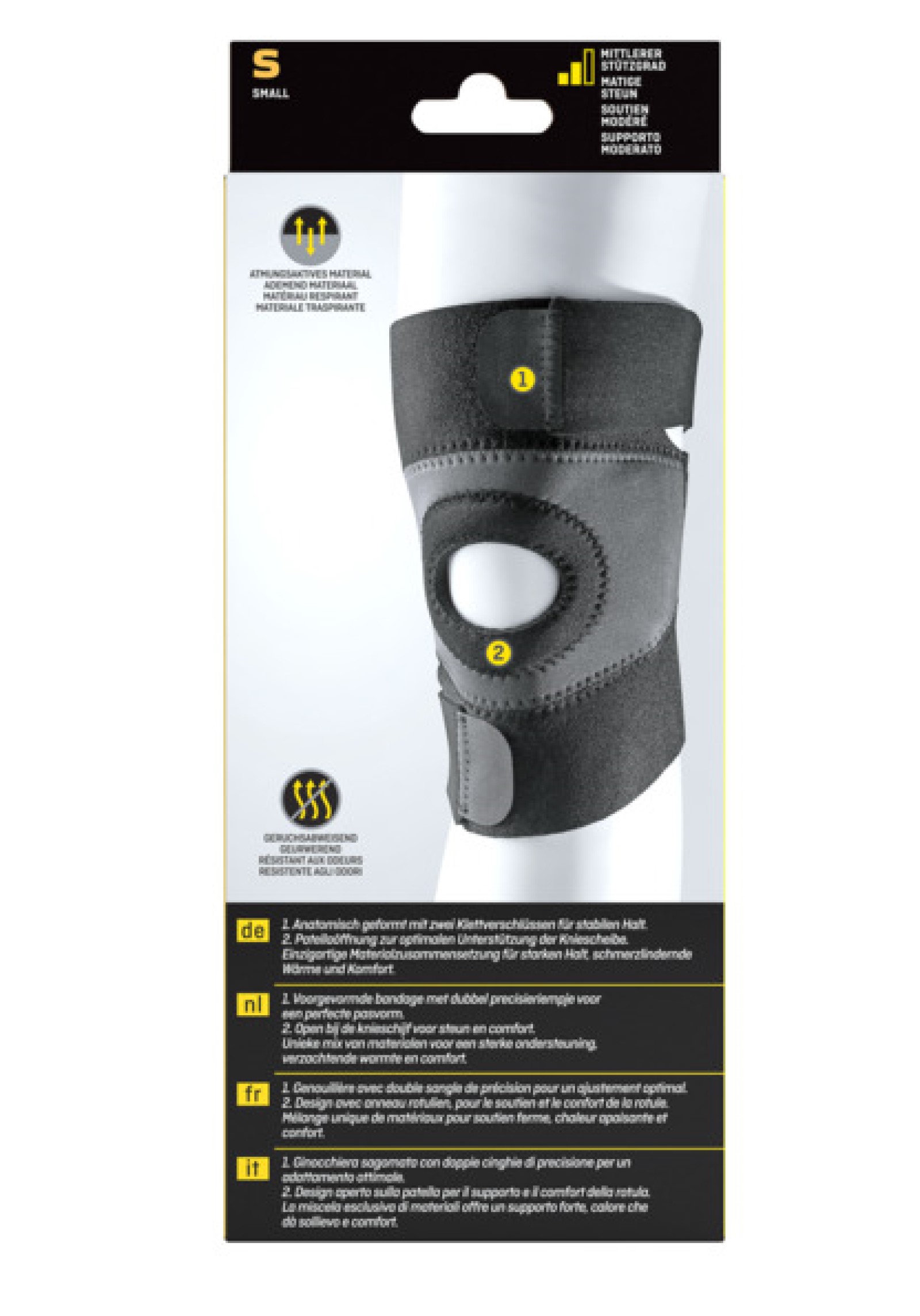 FUTURO™ Feuchtigkeitsregulierende Knie-Bandage 45694, S SPORT (33.0 - 38.1 cm)