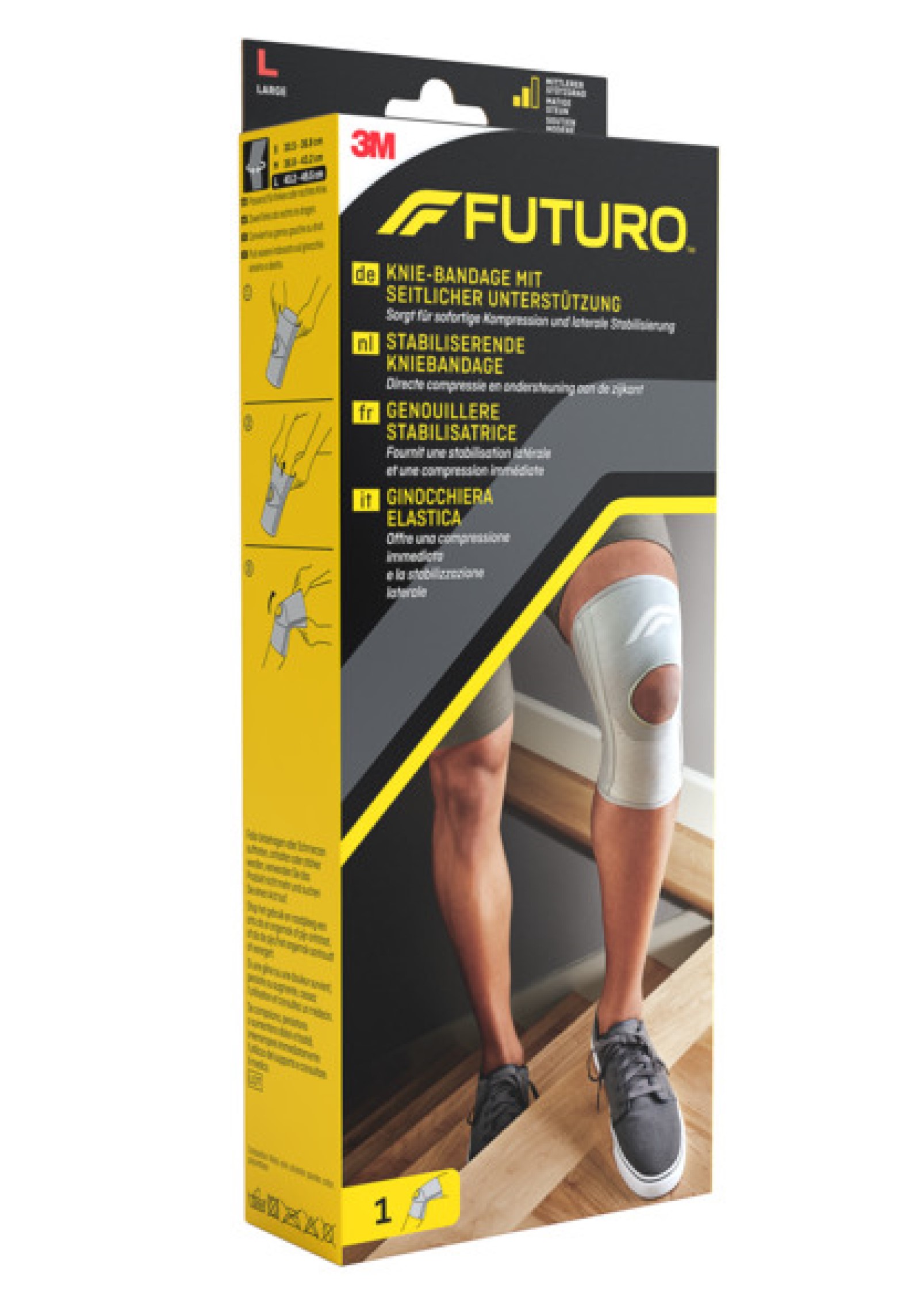 FUTURO™ Knie-Bandage mit seitlicher Unterstützung 46165, L (43.2 - 49.5 cm)