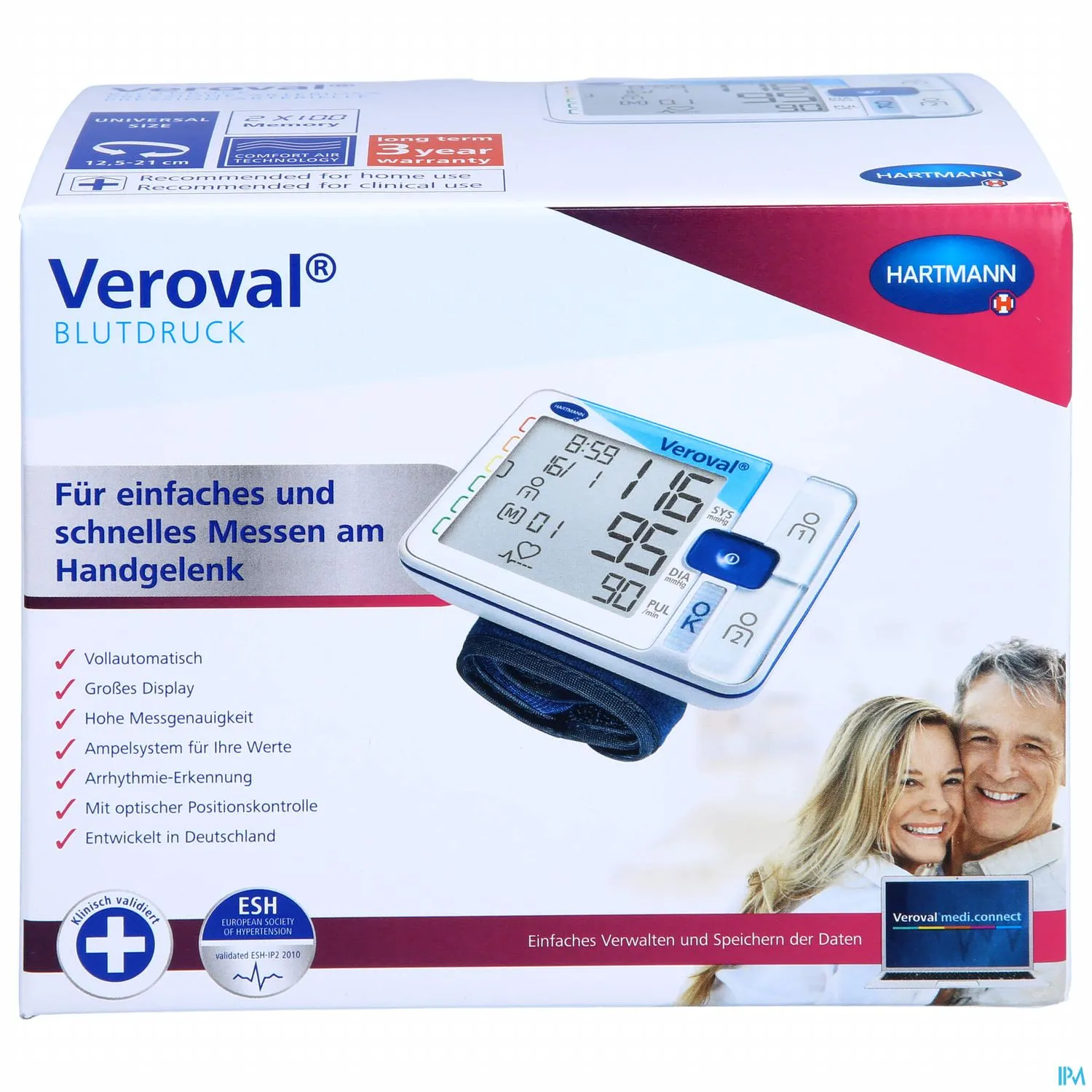 BLUTDRUCKMESSGERÄT VEROVAL HANDGELENK BLUTDRUCKMESSGERÄT VEROVAL HANDGELENK