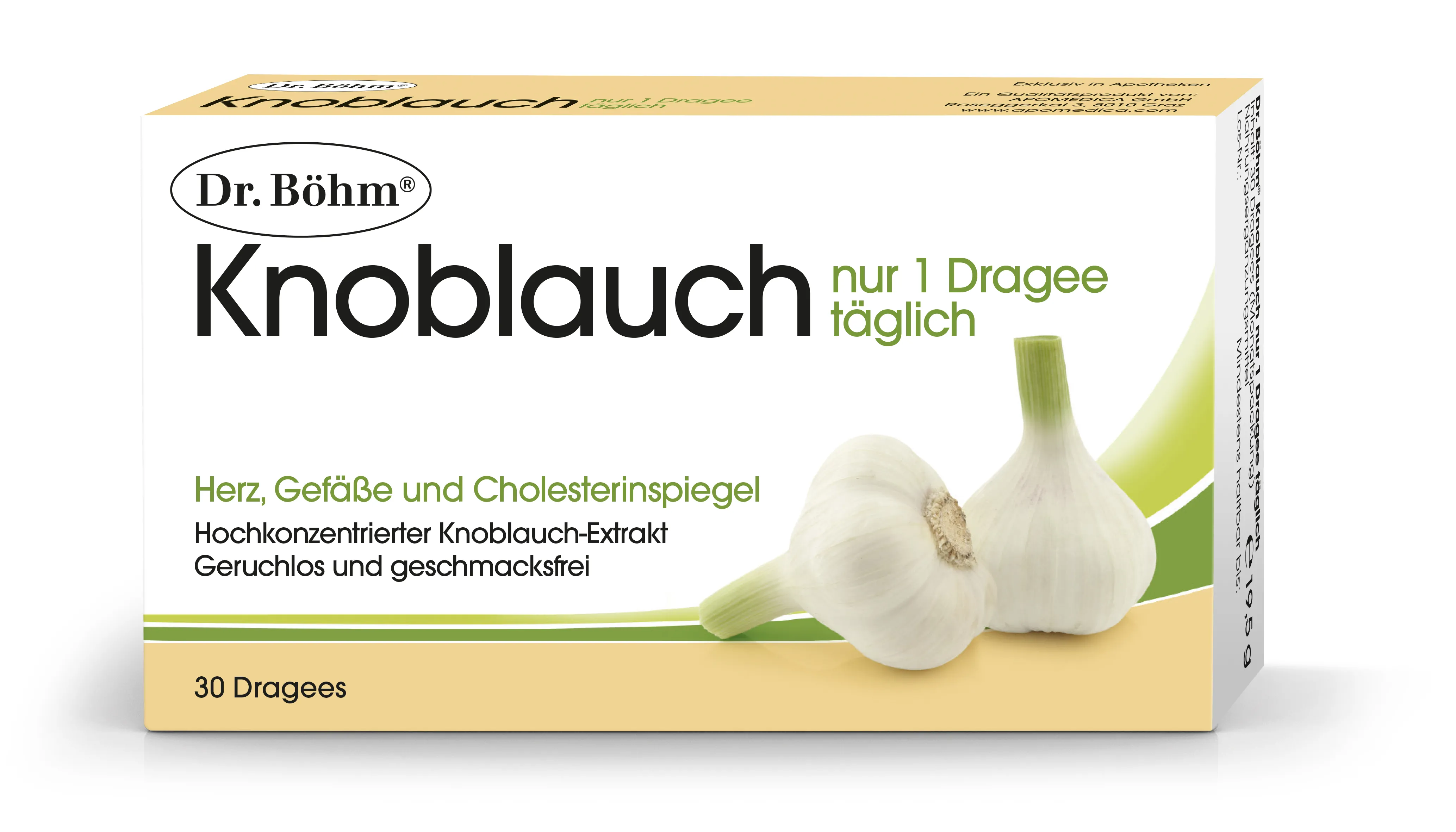 Dr. Böhm Knoblauch nur 1 Dragee täglich