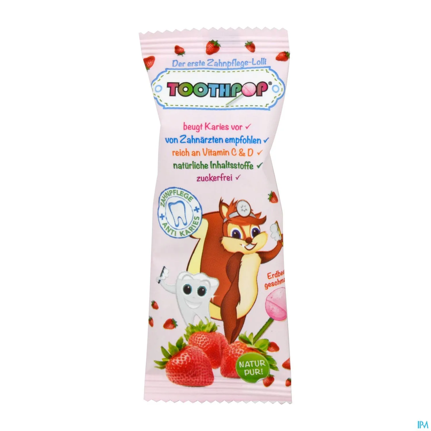 TOOTHPOP LOLLI ERDBEER TOOTHPOP LOLLI ERDBEER