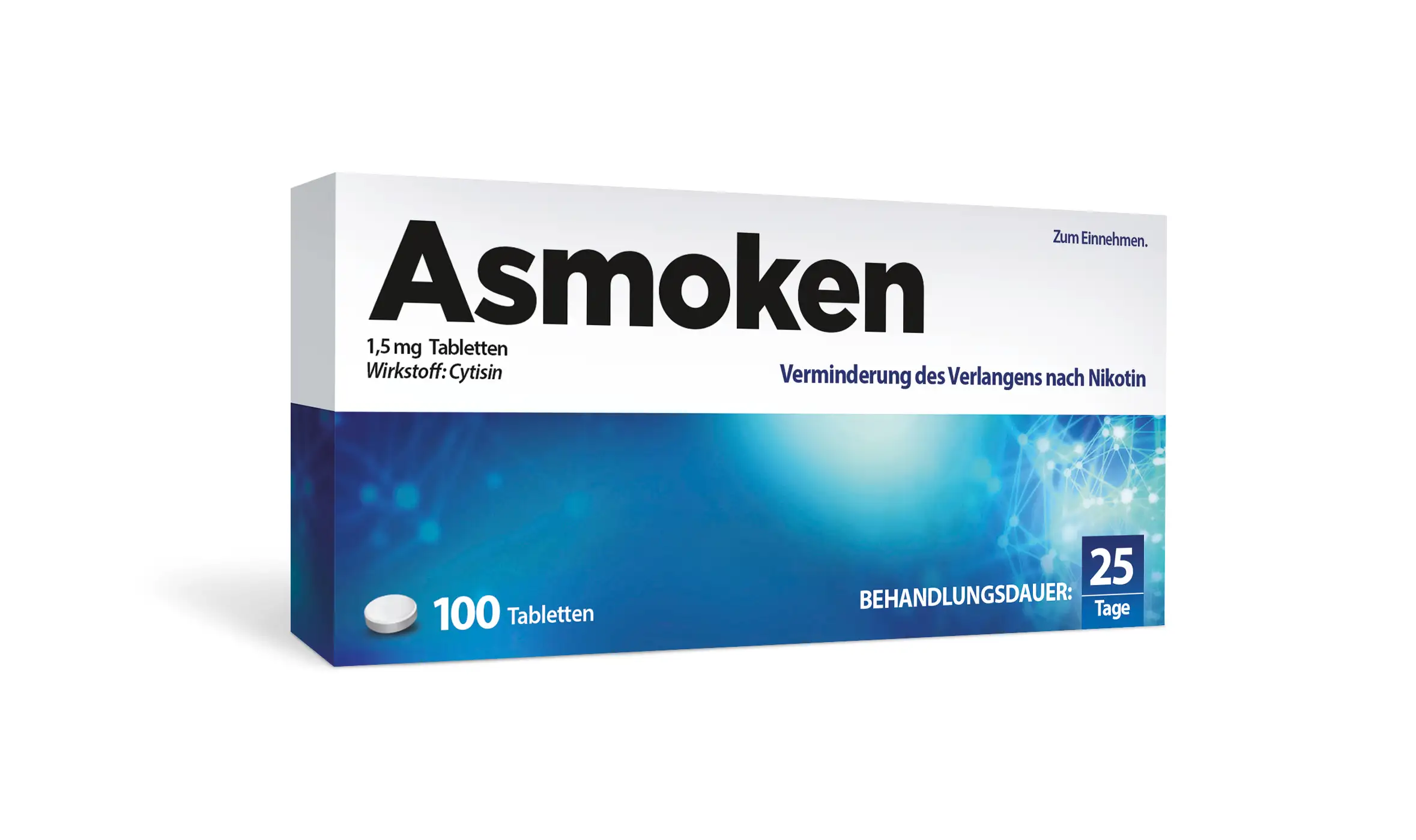 Asmoken Tabletten 1,5mg 100 Stück - Rauchfrei in 25 Tagen - ohne Nikotin