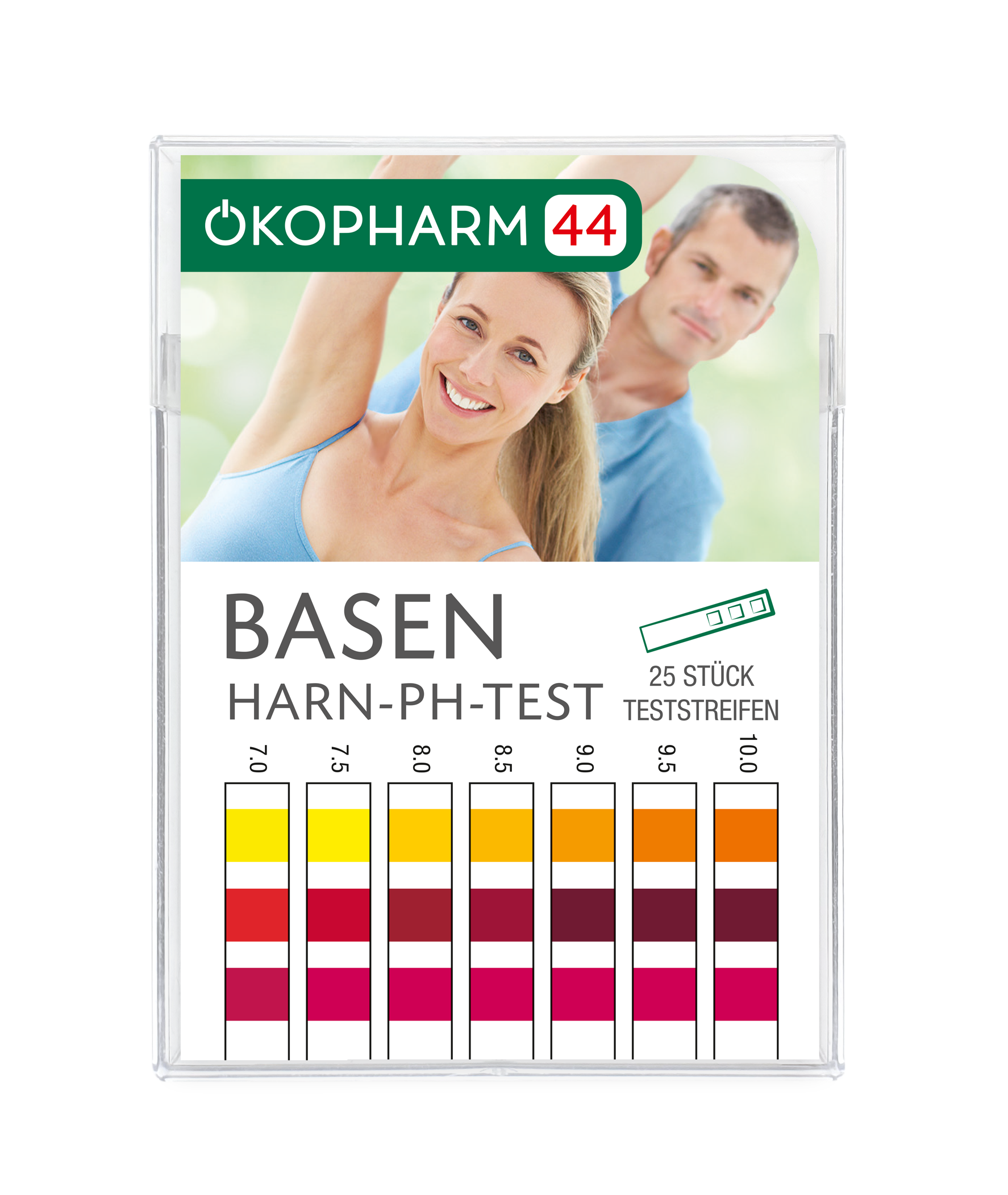 Ökopharm44® Basen Harn-pH-Test Teststreifen 25 ST