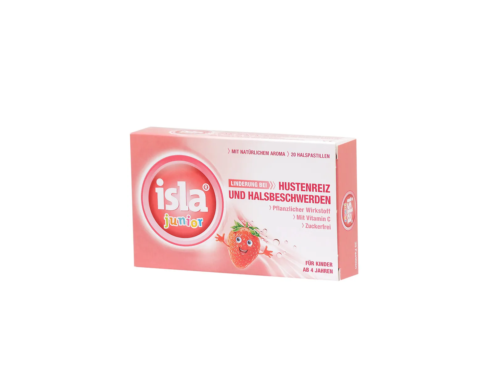 Isla Junior Pastillen ohne Zucker Erdbeer 20 Stück